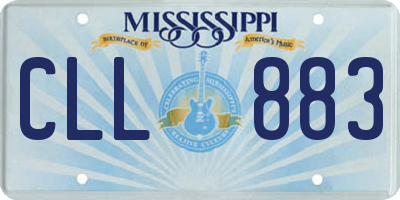 MS license plate CLL883