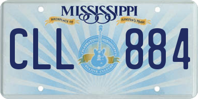MS license plate CLL884