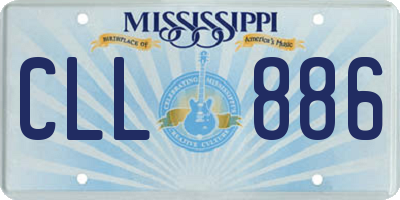 MS license plate CLL886