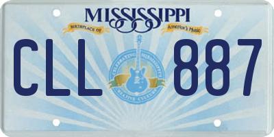 MS license plate CLL887
