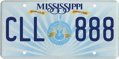 MS license plate CLL888