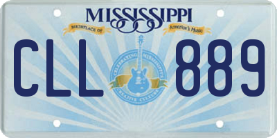 MS license plate CLL889
