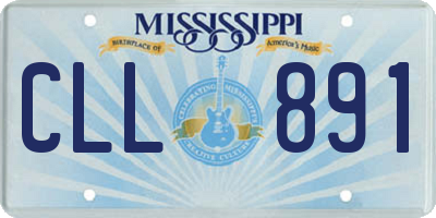 MS license plate CLL891