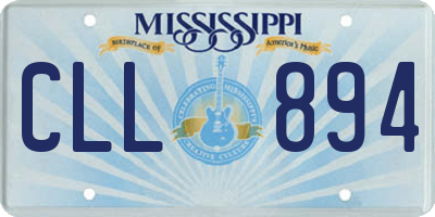 MS license plate CLL894