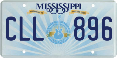 MS license plate CLL896