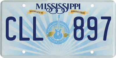 MS license plate CLL897