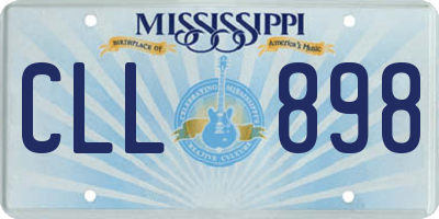 MS license plate CLL898