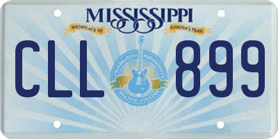 MS license plate CLL899