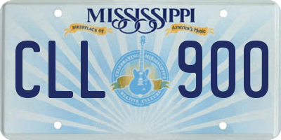 MS license plate CLL900