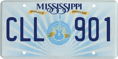 MS license plate CLL901