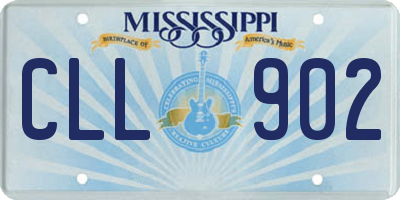MS license plate CLL902