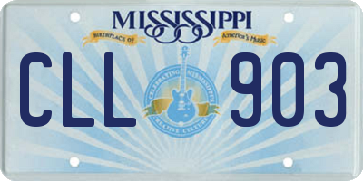 MS license plate CLL903