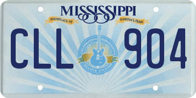 MS license plate CLL904
