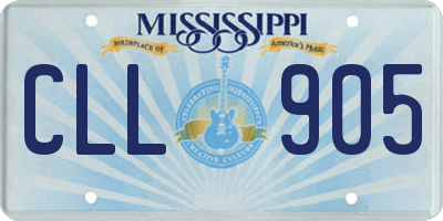 MS license plate CLL905