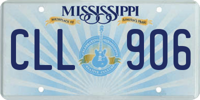 MS license plate CLL906