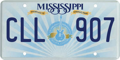MS license plate CLL907