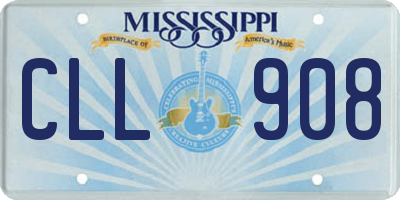 MS license plate CLL908