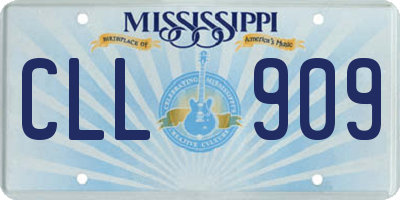 MS license plate CLL909