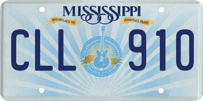 MS license plate CLL910