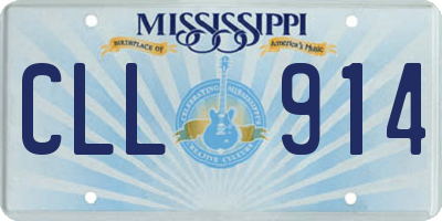 MS license plate CLL914