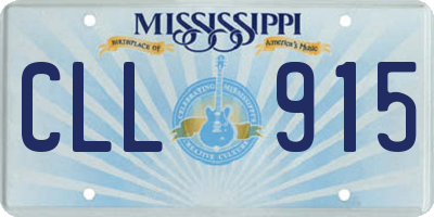 MS license plate CLL915