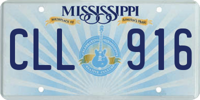MS license plate CLL916