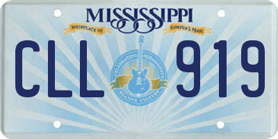 MS license plate CLL919