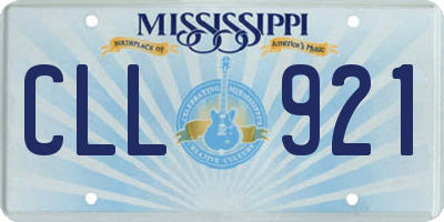 MS license plate CLL921