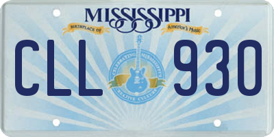 MS license plate CLL930