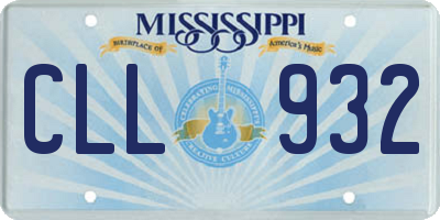 MS license plate CLL932