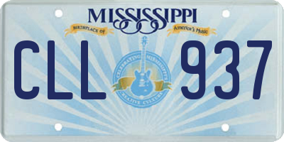 MS license plate CLL937