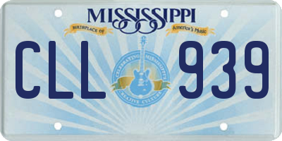 MS license plate CLL939