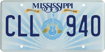 MS license plate CLL940