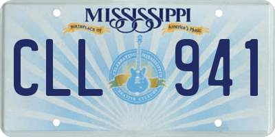 MS license plate CLL941