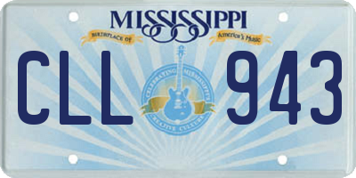 MS license plate CLL943