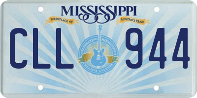 MS license plate CLL944