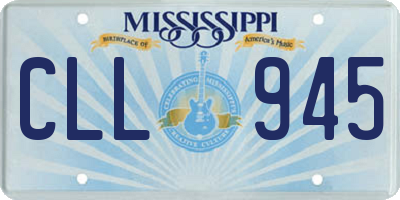 MS license plate CLL945