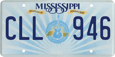 MS license plate CLL946