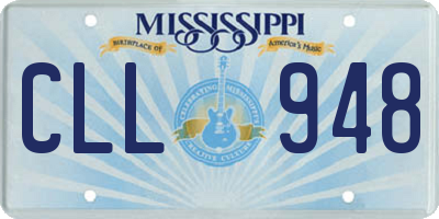 MS license plate CLL948