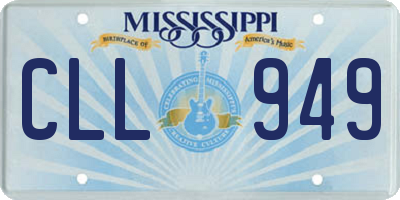 MS license plate CLL949