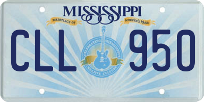 MS license plate CLL950