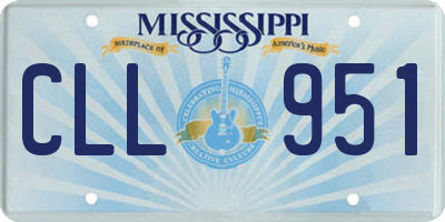 MS license plate CLL951