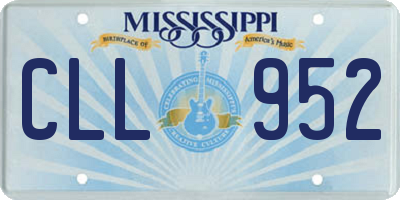 MS license plate CLL952
