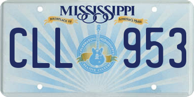 MS license plate CLL953