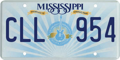 MS license plate CLL954