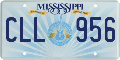MS license plate CLL956