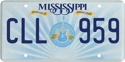 MS license plate CLL959