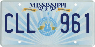 MS license plate CLL961