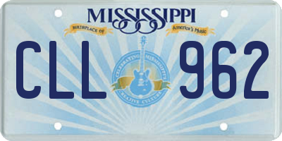 MS license plate CLL962