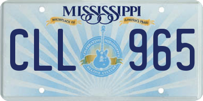 MS license plate CLL965